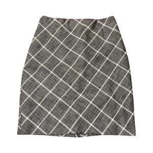 White House Black Market Gray Plaid Pencil Skirt Size 2